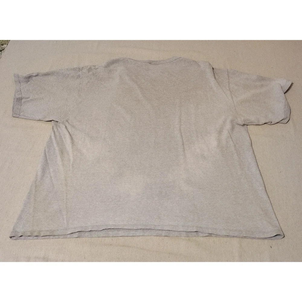 Vintage 90's Champion T Shirt‎ Men XXL Gray Made in USA Athletic Script Logo MM - Picture 6 of 8